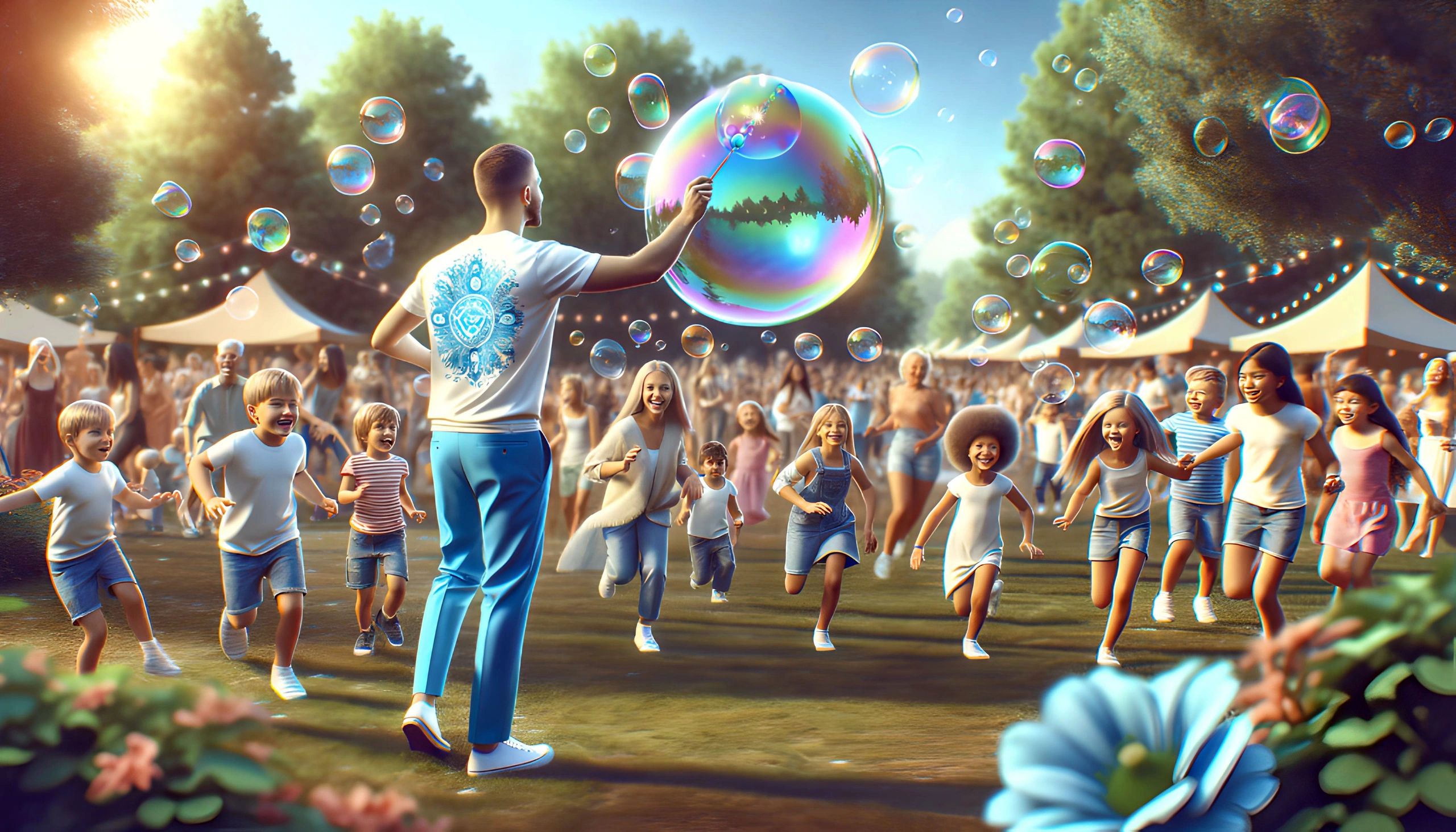 Bubble Party Entertainment with Giant Bubbles Bubbletopia LLC